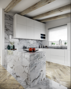 Cucina con marmo Progetti D'Amico Arreda