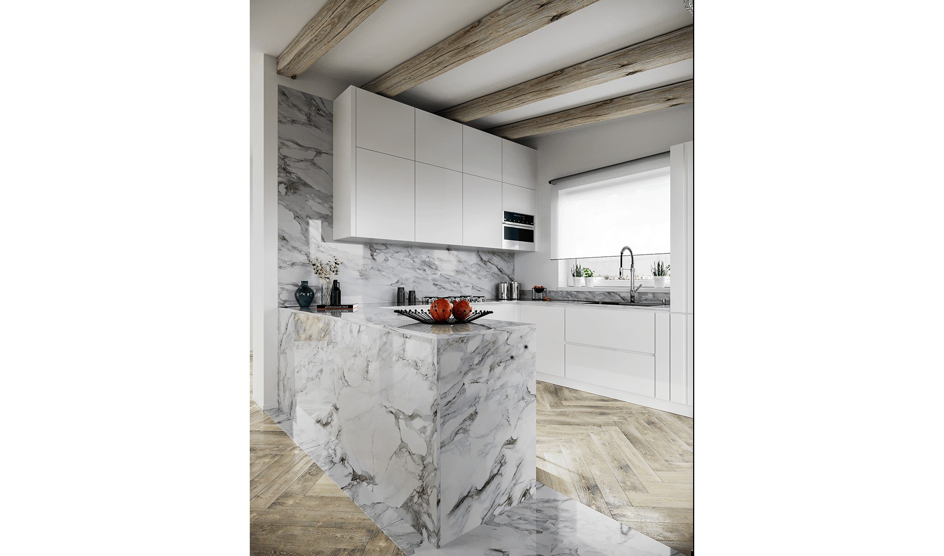 Cucina con marmo Progetti D'Amico Arreda Group