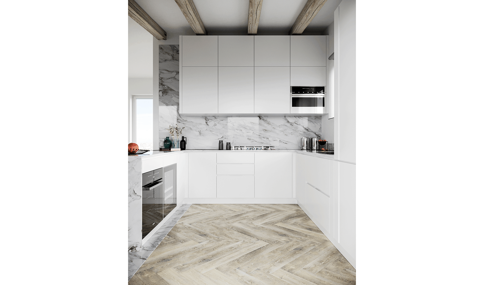 Cucina marmo bianco D'Amico Arreda Group