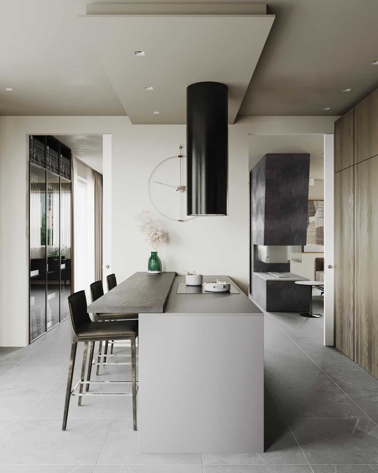 Interior design cucina soggiorno - D'Amico Arreda