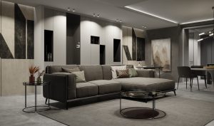 Arredamento living moderno e illuminazione - Progetto D'Amico Arreda